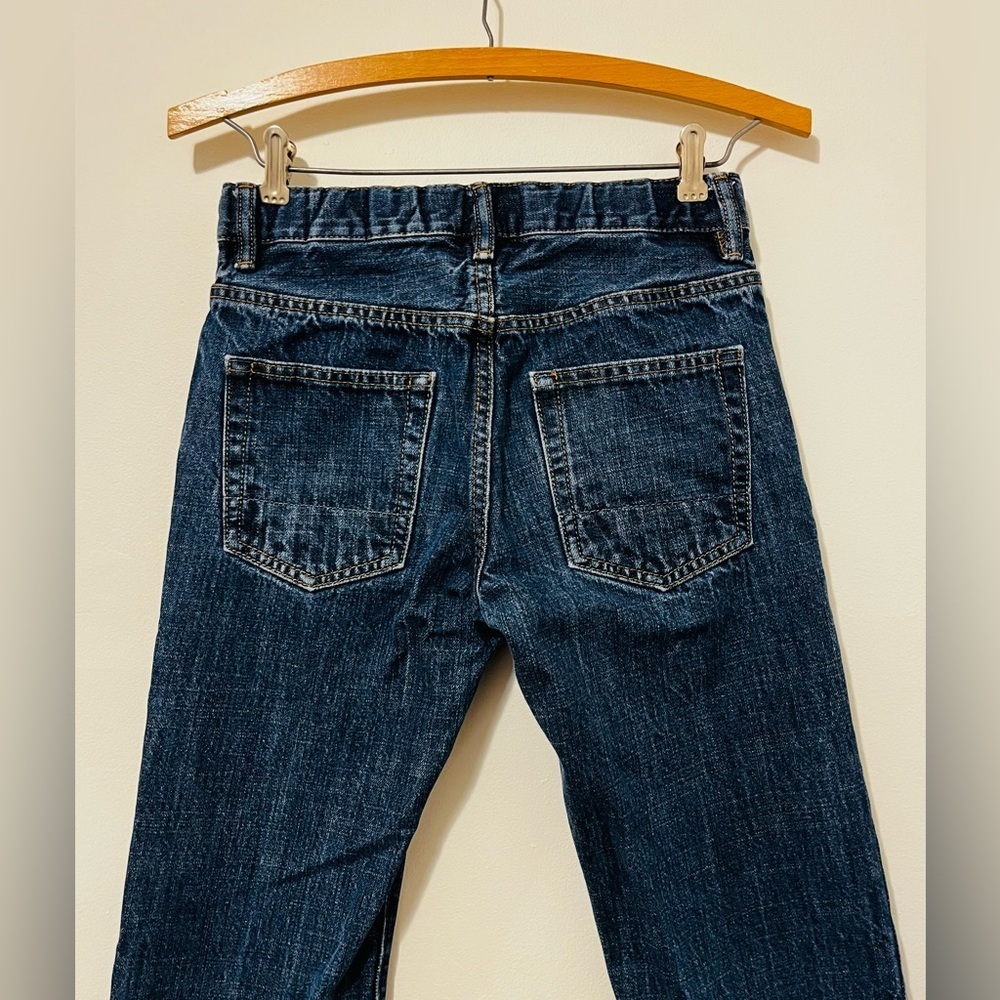 GAP Kids Youth Boys 14 Straight Leg Jeans Dark Wash Denim Adjustable Waist EUC - Picture 5 of 10